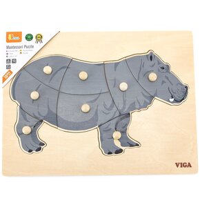 Puzzle VIGA Na podkładce: Hipopotam 44604 (8 elementów)