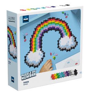 Klocki plastikowe PLUS-PLUS Puzzle by number Tęcza 014-3913