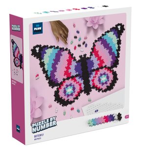 Klocki plastikowe PLUS-PLUS Puzzle by number Motyl 014-3915