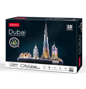 Puzzle 3D CUBIC FUN LED Dubaj L523H (182 elementy)