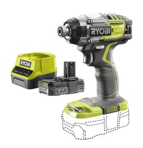 Klucz udarowy RYOBI R18IDBL-0 + Akumulator RYOBI ONE+ RC18120-120 2Ah 18V + ładowarka
