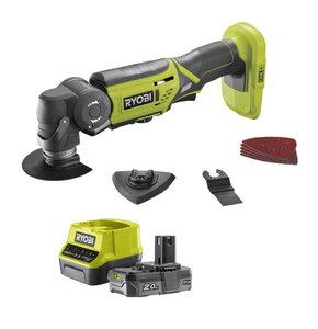 Narzędzie wielofunkcyjne RYOBI R18MT-0 + Akumulator RYOBI ONE+ RC18120-120 2Ah 18V + ładowarka