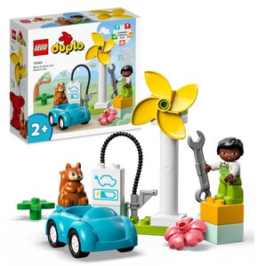 LEGO 10985 DUPLO Turbina wiatrowa i samochód elektryczny