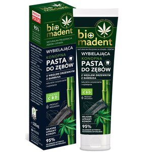 Pasta do zębów BIO MADENT Konopna z węglem drzewnym bambusowym 100 ml