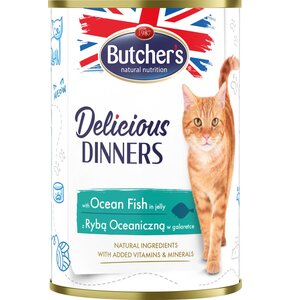 Karma dla kota BUTCHER'S Delicious Dinners kawałki z rybą oceaniczną w galaretce 400 g