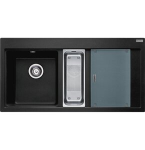 Zlewozmywak półtorakomorowy z ociekaczem FRANKE Mythos MTG 651-100 114.0675.935 Onyx 51.5x100
