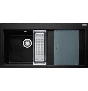 Zlewozmywak jednokomorowy z ociekaczem FRANKE Mythos MTG 611-100 114.0675.939 Onyx 51.5x100