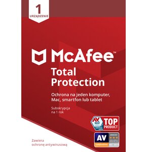 Antywirus MCAFEE Total Protection 1 URZĄDZENIE 1 ROK Kod aktywacyjny