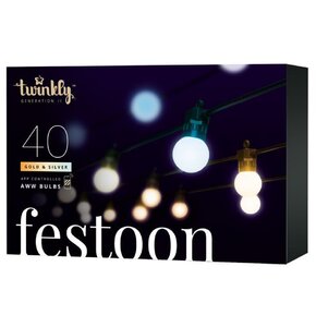 Lampki LED TWINKLY Festoon 40 AWW - BT Wi-Fi/Bluetooth Sieciowe