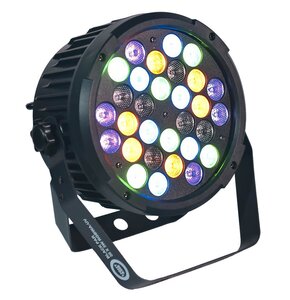 Reflektor LIGHT4ME Black Par 30x3W RGBA-UV LED