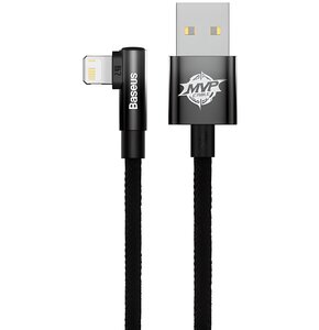 Kabel USB Typ-A - Lightning kątowy BASEUS MVP2 2 m Czarny