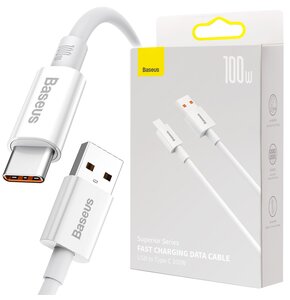 Kabel USB - USB Typ-C BASEUS Superior 1 m Biały