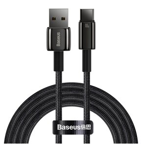 Kabel USB - USB-C BASEUS Tungsten Gold 100W 2m Czarny