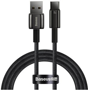 Kabel USB - USB-C BASEUS Tungsten Gold 1 m Czarny