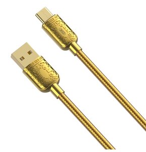 Kabel USB - USB Typ-C XO NB216 2.4A 1 m Złoty