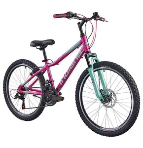 Rower młodzieżowy INDIANA Roxy Jr 24 cale dla dziewczynki Różowo-miętowy