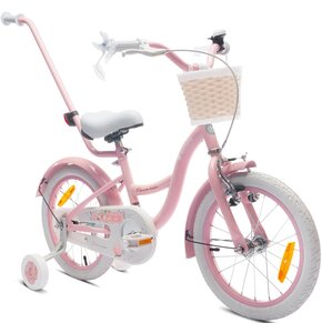 Rower dziecięcy SUN BABY Flower 16 cali dla dziewczynki Różowy