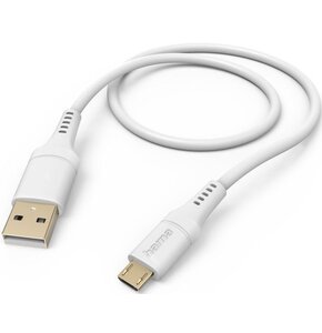 Kabel USB – Micro USB HAMA Flexible 1.5 m Biały