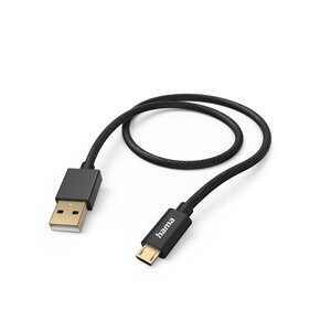 Kabel USB - Micro USB HAMA Fabric 1.5 m Czarny