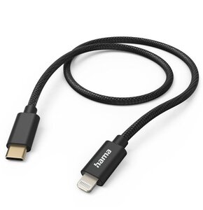 Kabel USB-C - Lightning HAMA Fabric 1.5 m Czarny
