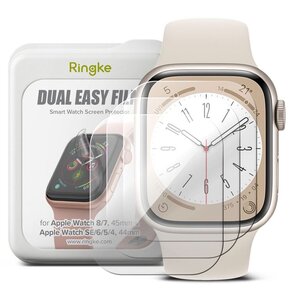 Folia ochronna RINGKE Dual Easy do Apple Watch 4/5/6/7/8/9/SE (44/45mm) Przezroczysty (3szt.)