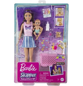 Lalka Barbie Skipper Babysitters Usypianie maluszka HJY33