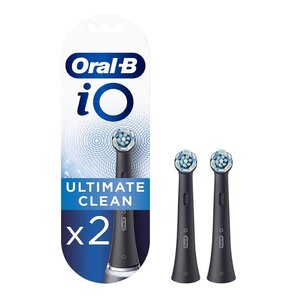 Oryginalna końcówka szczoteczki ORAL-B iO Ultimate Clean Czarny (2 szt.) (Doskonałe czyszczenie)