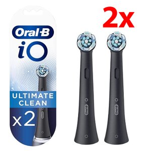 Oryginalna końcówka szczoteczki ORAL-B iO Ultimate Clean Czarny (2 szt.) (Doskonałe czyszczenie)