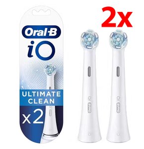 Oryginalna końcówka szczoteczki ORAL-B iO Ultimate Clean Biały (2 sztuki) (Skuteczne czyszczenie)