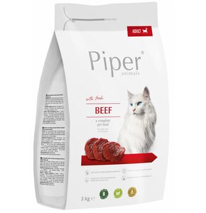 Karma dla kota PIPER Animals Wołowina 3 kg