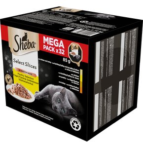 Karma dla kota SHEBA Select Slices Drobiowe smaki (32 x 85 g)