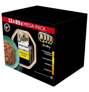 Karma dla kota SHEBA Selection Drobiowe smaki (32 x 85 g)