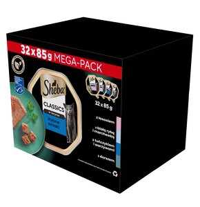 Karma dla kota SHEBA Classics Mix smaków (32 x 85 g)