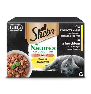 Karma dla kota SHEBA Nature's Collection Drobiowe smaki (8 x 85 g)