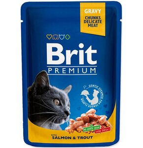 Karma dla kota BRIT Premium Łosoś z pstrągiem 100 g