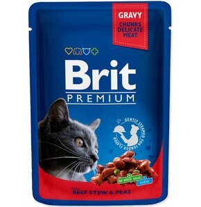 Karma dla kota BRIT Premium Wołowina z groszkiem 100 g