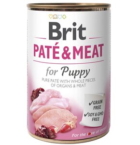Karma dla psa BRIT Paté & Meat Puppy Kurczak z indykiem 400 g
