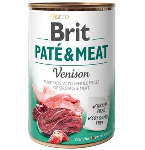 Karma dla psa BRIT Paté & Meat Dziczyzna 400 g