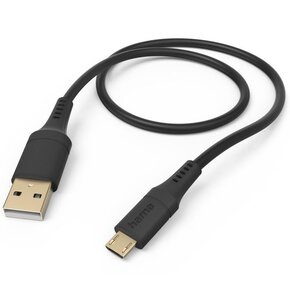 Kabel USB - Micro USB HAMA Flexible 1.5 m Czarny