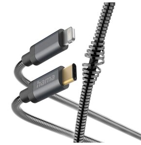 Kabel USB-C - Lightning HAMA Metal 1.5 m Antracytowy