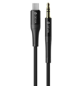 Kabel USB-C - Jack 3.5mm DEVIA Ipure 1 m Czarny