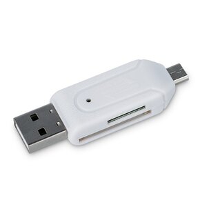 Czytnik kart SD/microSD FOREVER OTG GSM014116 Biały