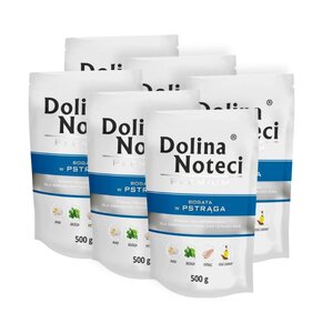 Karma dla psa DOLINA NOTECI Premium bogata w pstrąga 6 x 500 g