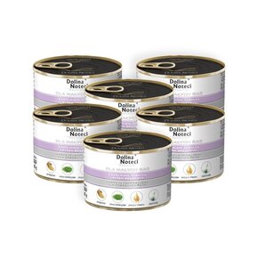 Karma dla psa DOLINA NOTECI Premium z królikiem, fasolką i ryżem brązowym 6 x 185 g