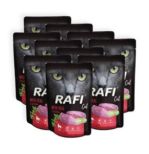Karma dla kota RAFI Cielęcina 10 x 100 g