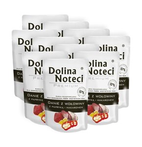 Karma dla psa DOLINA NOTECI Premium Danie z wołowiny z papryką i makaronem 10 x 100 g