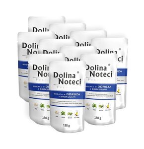 Karma dla psa DOLINA NOTECI Premium bogata w dorsza z brokułami 10 x 150 g