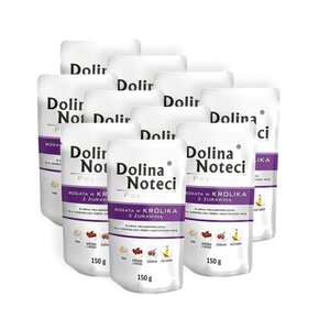Karma dla psa DOLINA NOTECI Premium bogata w królika z żurawiną  10 x 150 g