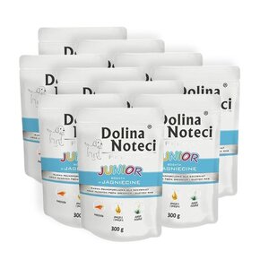 Karma dla psa DOLINA NOTECI Premium Junior bogata w jagnięcinę 10 x 300 g