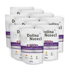 Karma dla psa DOLINA NOTECI Premium Junior bogata w wątróbkę z królika 10 x 300 g